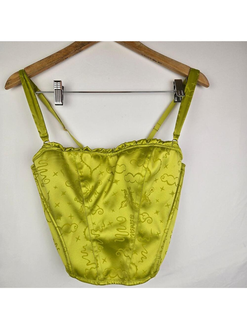 savage‎ x fenty heavenly satin bustier,corset,top with adjustable straps. Size M